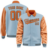 Custom Light Blue Orange Jacket