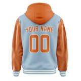 Custom Light Blue Orange Jacket