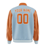 Custom Light Blue Orange Jacket
