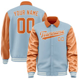 Custom Light Blue Orange Jacket