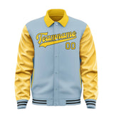 Custom Light Blue Gold Jacket