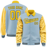 Custom Light Blue Gold Jacket