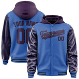Custom Sky Blue Purple Jacket