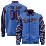 Custom Sky Blue Purple Jacket