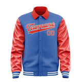 Custom Sky Blue Orange Red Jacket