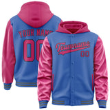 Custom Sky Blue Pink Jacket