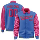 Custom Sky Blue Pink Jacket