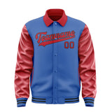 Custom Sky Blue Red Jacket