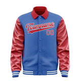Custom Sky Blue Red Jacket