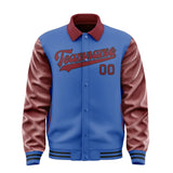 Custom Sky Blue Crimson Red Jacket