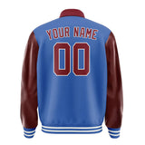 Custom Sky Blue Crimson Red Jacket