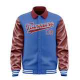 Custom Sky Blue Crimson Red Jacket
