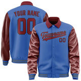 Custom Sky Blue Crimson Red Jacket