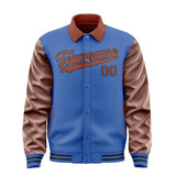 Custom Sky Blue Coral Red Jacket