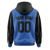 Custom Sky Blue Black Jacket