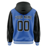 Custom Sky Blue Black Jacket