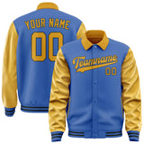 Custom Sky Blue Yellow Jacket