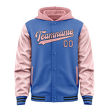 Custom Sky Blue Light Pink Jacket