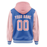 Custom Sky Blue Light Pink Jacket