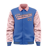 Custom Sky Blue Light Pink Jacket