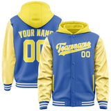 Custom Sky Blue Light Yellow Jacket