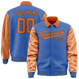 Custom Sky Blue Orange Jacket