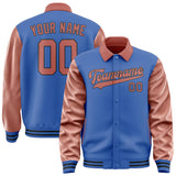 Custom Sky Blue Copper Rose Jacket