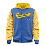 Custom Sky Blue Gold Jacket