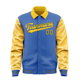 Custom Sky Blue Gold Jacket