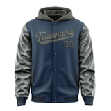 Custom Blue Dark Grey Jacket