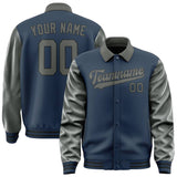 Custom Blue Dark Grey Jacket