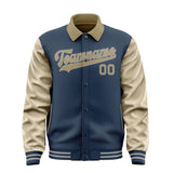 Custom Blue Light Khaki Jacket