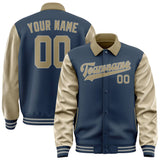 Custom Blue Light Khaki Jacket