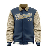 Custom Blue Light Khaki Jacket