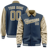 Custom Blue Light Khaki Jacket