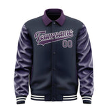 Custom Navy Purple Jacket