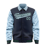 Custom Navy Light Blue Jacket