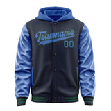 Custom Navy Sky Blue Jacket