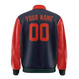 Custom Navy Orange Red Jacket
