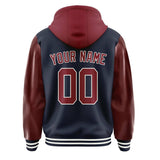 Custom Navy Crimson Red Jacket