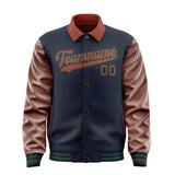 Custom Navy Coral Red Jacket