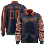 Custom Navy Coral Red Jacket