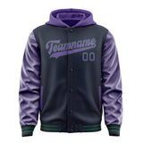 Custom Navy Light Purple Jacket