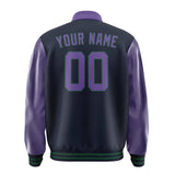 Custom Navy Light Purple Jacket