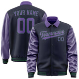 Custom Navy Light Purple Jacket