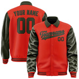 Custom Orange Red Olive Jacket