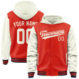 Custom Orange Red Cream Jacket