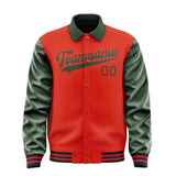 Custom Orange Red Dark Green Jacket
