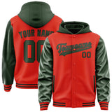Custom Orange Red Dark Green Jacket