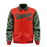 Custom Orange Red Dark Green Jacket